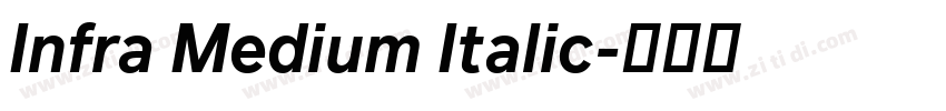 Infra Medium Italic字体转换